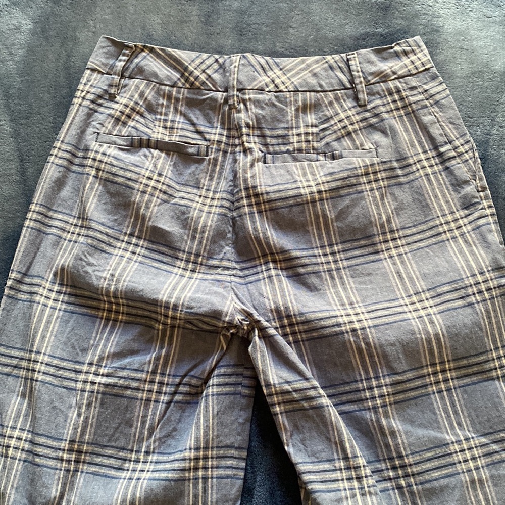 Banana Republic Plaid Linen Pants - Picture 3 of 4